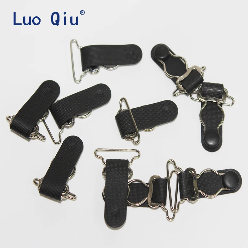 Luo Qiu100 шт./партия пластиковый металлический черный корсет подвязка для ног зажим