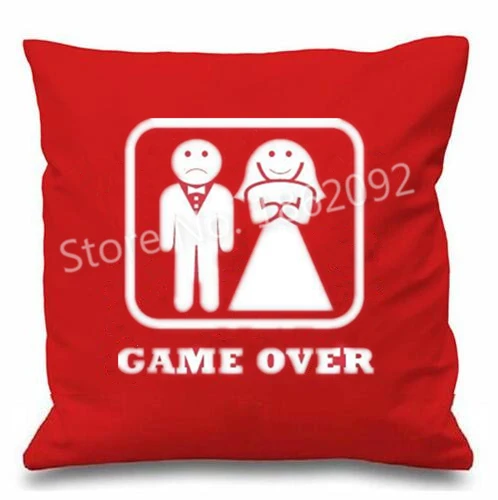 Смешная игра более Подушка Чехол Свадебные курица олень Чехлы Новинка Жених и