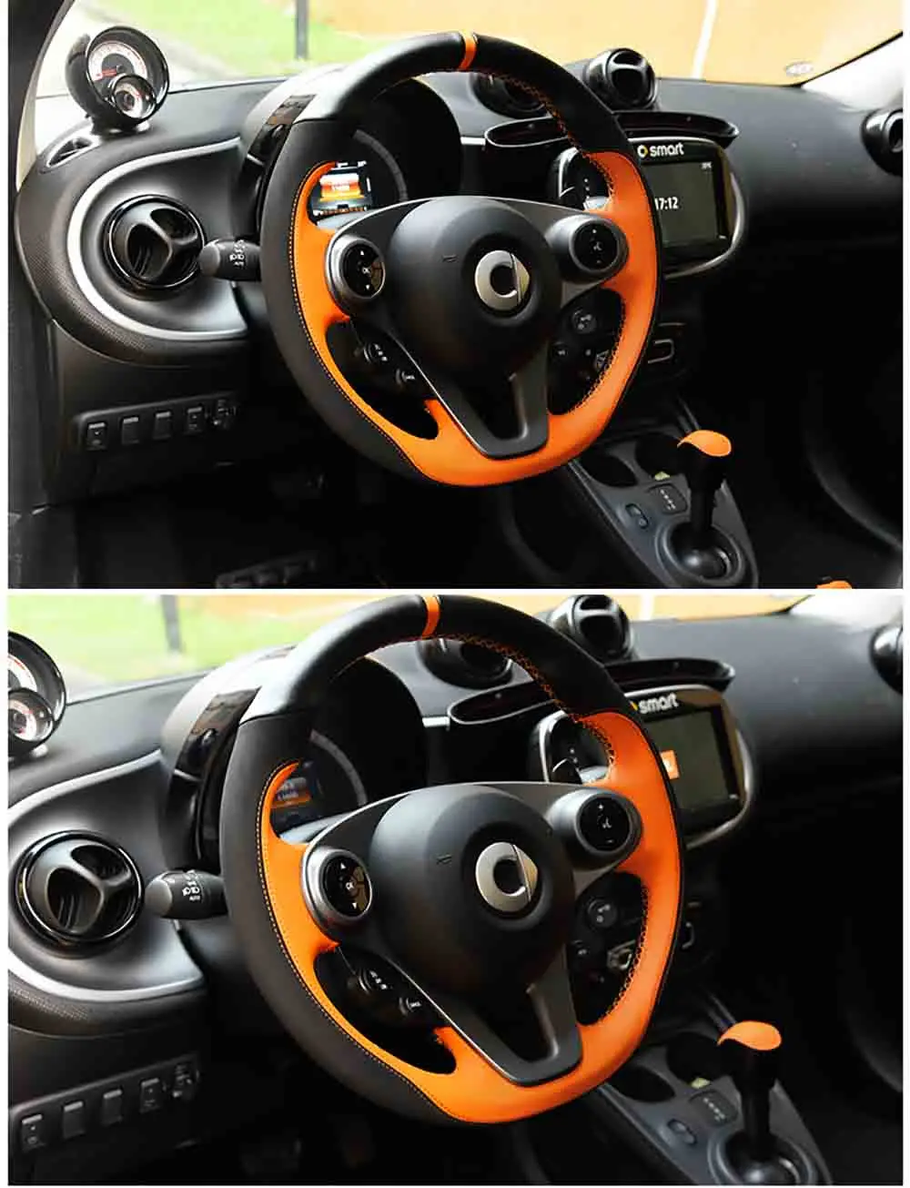 Чехол на руль DIY для smart 453 fortwo forfour чрезвычайно мягкая кожаная оплетка на рулевом колесе внутренних аксессуаров