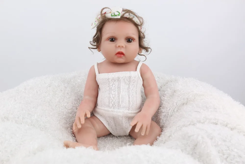 NPKDOLL Reborn Baby 17 дюймов полностью виниловая силиконовая кукла реалистичные детские