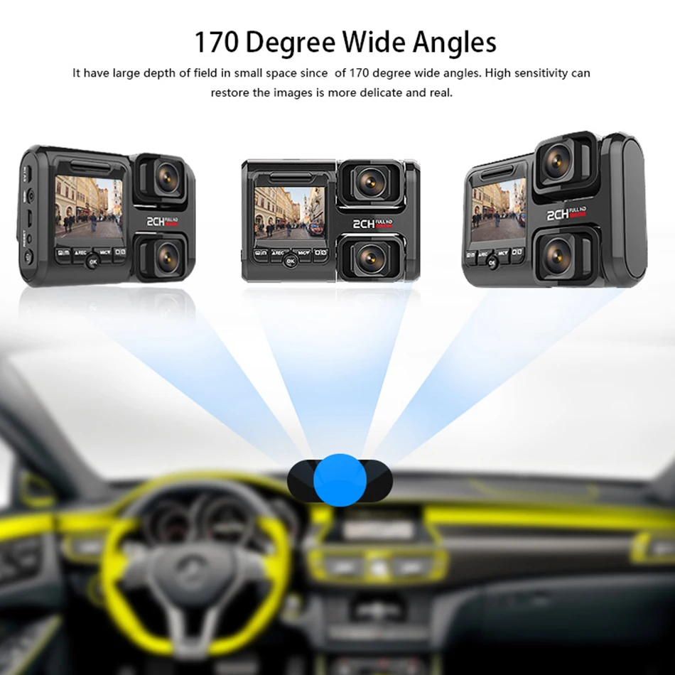 Dealcoo DVRs Автомобильная камера 4 к Dash Cam gps двойной объектив Автомобильный dvr