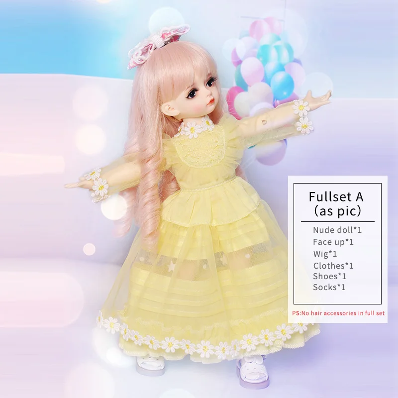 Rita Fullset A 1/6 BJD кукла полный набор костюм Рита или Обнаженная кукла милый YOSD девушка тело полный набор - Цвет: Rita Fullset A
