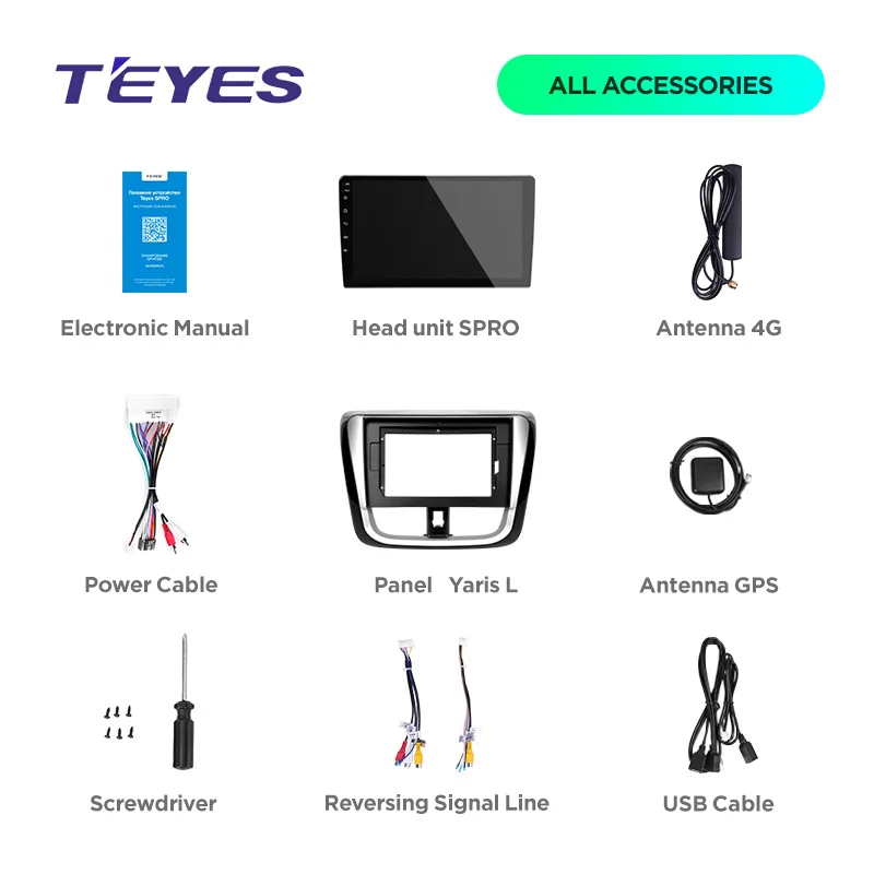 TEYES SPRO Штатная магнитола для Тойота Ярис Toyota Yaris L 2016 2017 2018 2019 Android 8.1 до 8 ЯДЕР 4 + 64ГБ