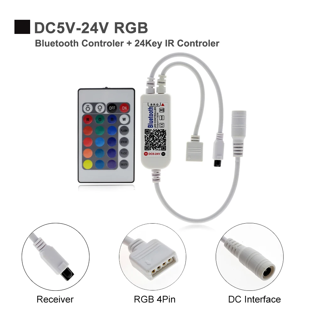 DC5V-24V Bluetooth RGB RGBW светодиодный контроллер IOS/Android APP Bluetooth RGB контроллер для RGB RGBW светодиодные ленты