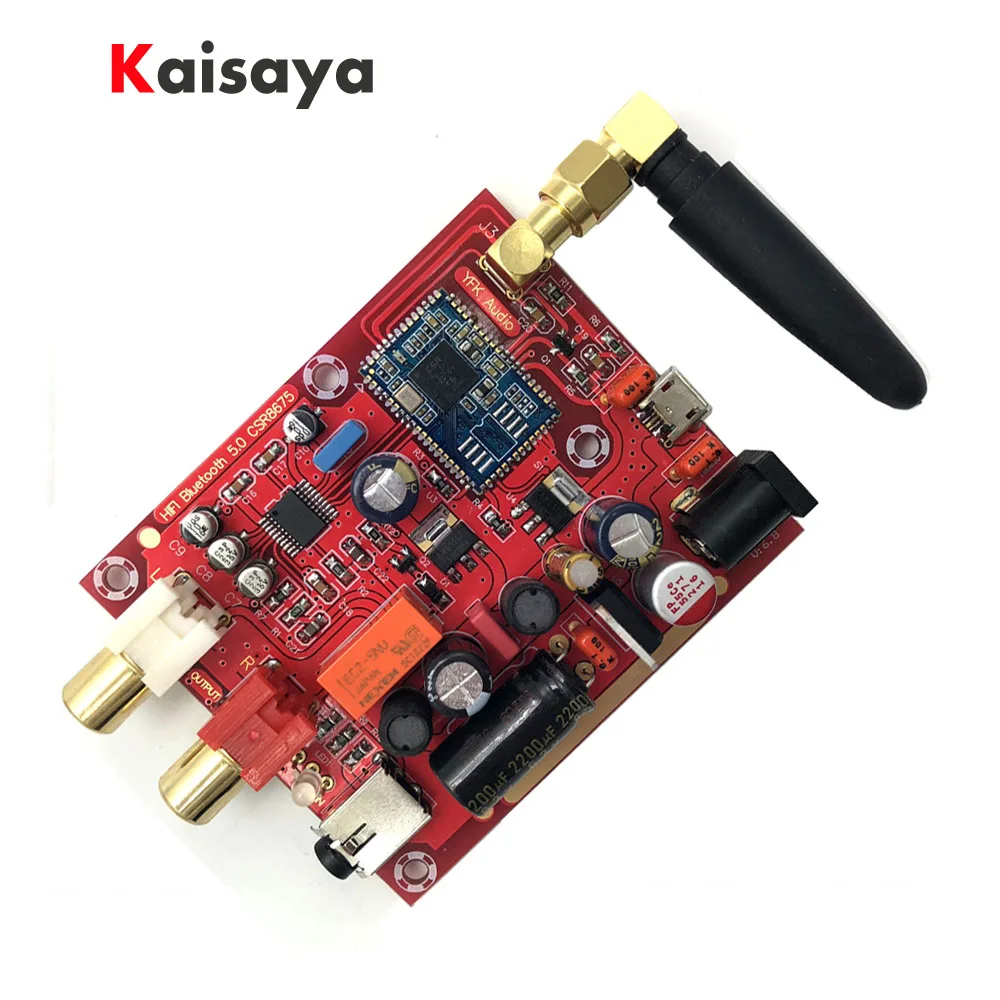 AUX вход CSR8675 беспроводной Bluetooth 5,0 Модуль приемника PCM5102A APTX HD ies IIS DAC декодер 24 бит с антенной A2-005