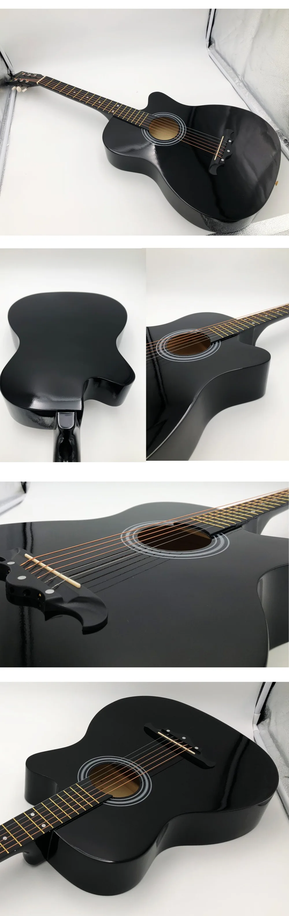 38 inch Acoustic Guitar for Beginners Guitar Sets with Capo Picks 6 Strings Guitar Basswood 13 Colors Musical Instruments AGT166
