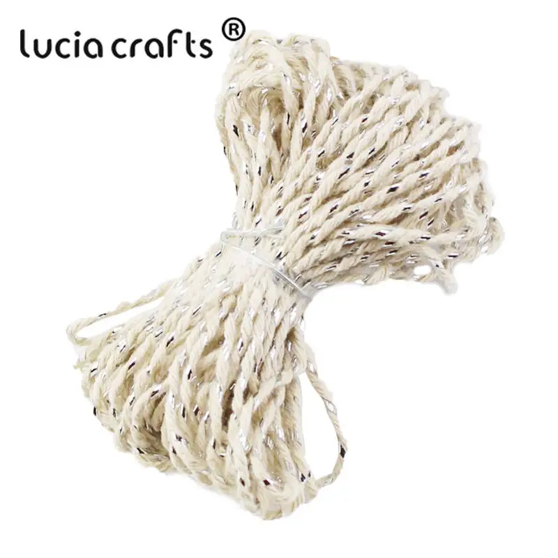 C5 Beige and Silver Lucia crafts распродажа! Двойной Цветной хлопковый шпагат для пекаря, хлопковые шнуры, нитка для шпагата, сделай сам, 10 м/упак. W0403 - Цвет: C5 Beige and Silver
