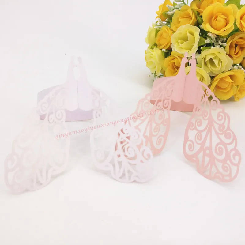 Бумажный Павлин кольца для салфеток держатели оберток украшение стола лазерная