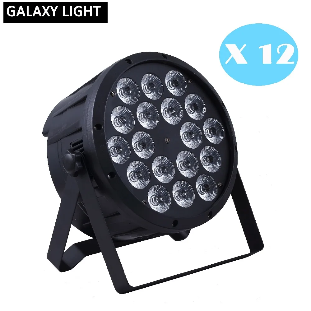 12 шт./лот 18x12 Вт RGBW 4в1 led par свет DMX сценические огни Профессиональный dj диско