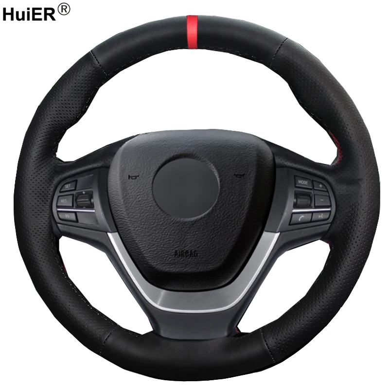 HuiER Ручное шитье чехол рулевого колеса автомобиля Braid на рулевом колесе для BMW F25 X3