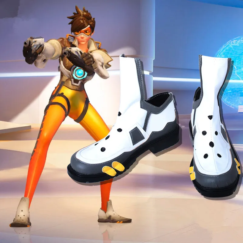 Обувь для косплея по игре OW герой трассировщик Лена Октон видео супер Супермен