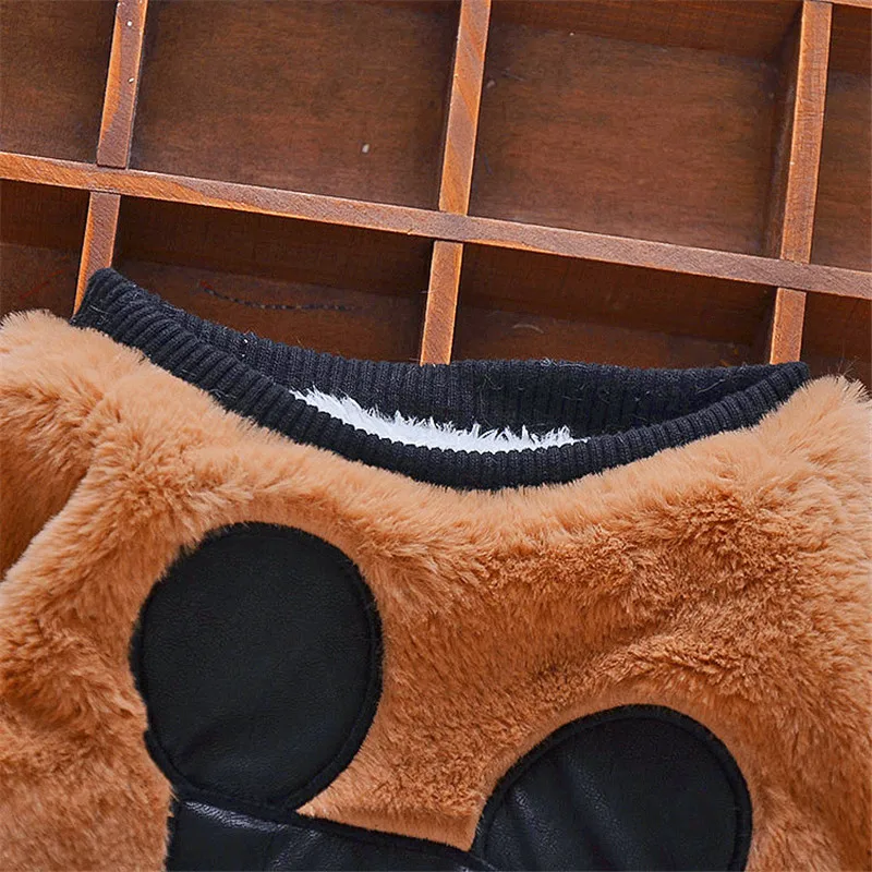 BibiCola baby boys winter sweater newborn casual thick warm for bebe toddler fleecevelvet tops clothes |