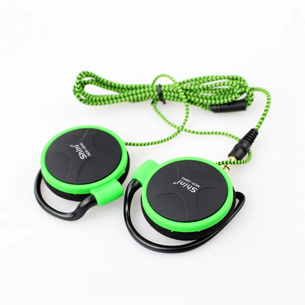 Зеленый SHINI Q940 стерео наушники бас Музыка наушники ушной крючок гарнитура 3,5 мм для мобильного телефона гарнитура Заводская цена - Цвет: Зеленый
