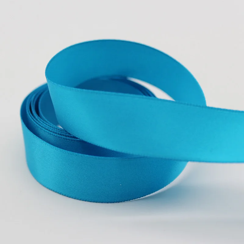 16mm Vivid Blue 16 мм 19 мм 38 мм однолицевая атласная лента полиэстер тесьма для DIY Подарочная коробка обернутая Декор Аксессуары 5/" 3/4" 1,5 дюймов - Цвет: 16mm Vivid Blue
