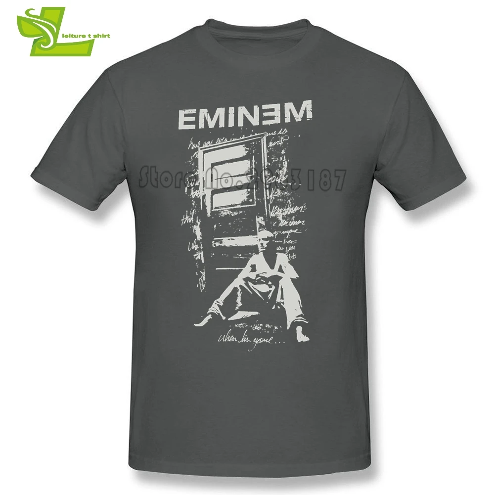Футболка Eminem Мужская с коротким рукавом приталенная круглым вырезом