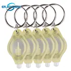 10 шт.лот, мини-брелок с выжимом, лампа с микро-светодиодным фонариком, фонарик для наружного использования, кемпинга, аварийное кольцо из пластика