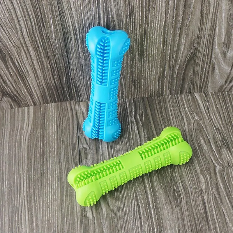 

Pets Toothbrush Teeth Cleaning Chew Toy Teddy Small Dog Bone Shape Stick Silicone Perfect Dog Teeth Care Products Cleaning Mouth