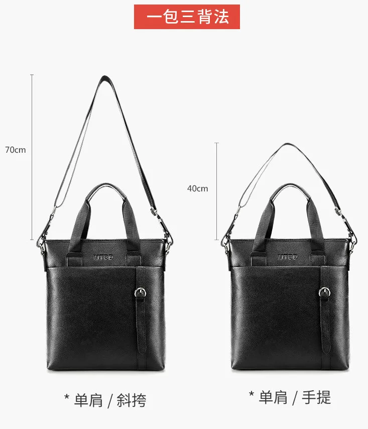 7 new men's suede leather business casual gentleman handbag Messenger bag B40126 190430 bobo | Багаж и сумки
