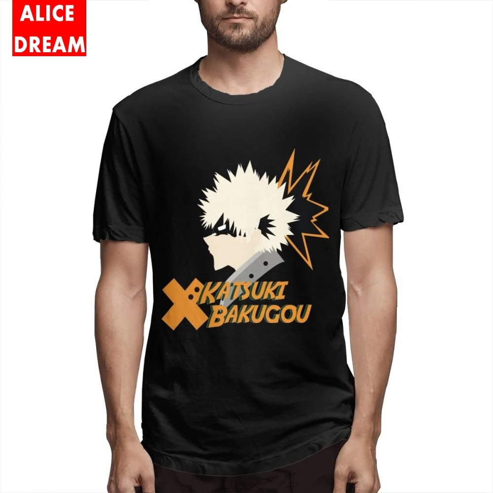 Мужской Bakugou футболка Profile дешевые футболки из органического хлопка bonadiao Katsuki Bakugo