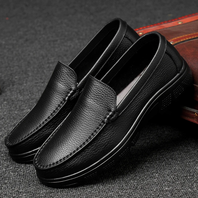 Men Shoes Genuine Leather outdoor Moccasin Loafers Designer Slip on Flat Classical Chaussure Hombre zapatillas size 47 L5 | Обувь