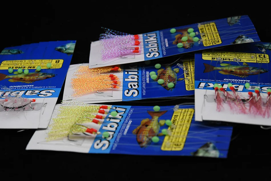 20 packs sabiki rig mixed colors with size 9-14 Shrimp Soft Artificial Bait With Glow Hook Fishing Lure | Спорт и развлечения
