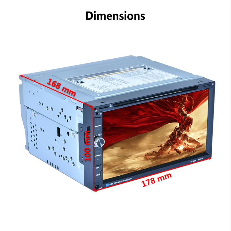 F6323B 7 дюймов 2DIN DVD Автомобильный Радио медиаплеер BT/FM/AM/RDS радио тюнер DSP аудио IC