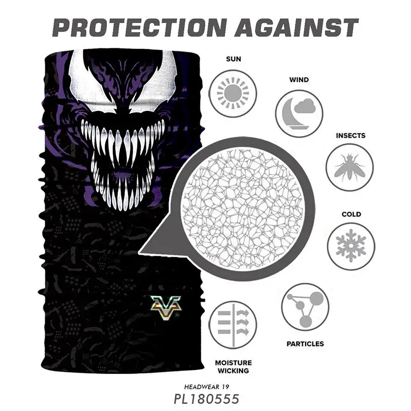 3D Venom Дэдпул на открытом воздухе горлышко Gaiter Marvel Facemask бег Рыбалка Велоспорт