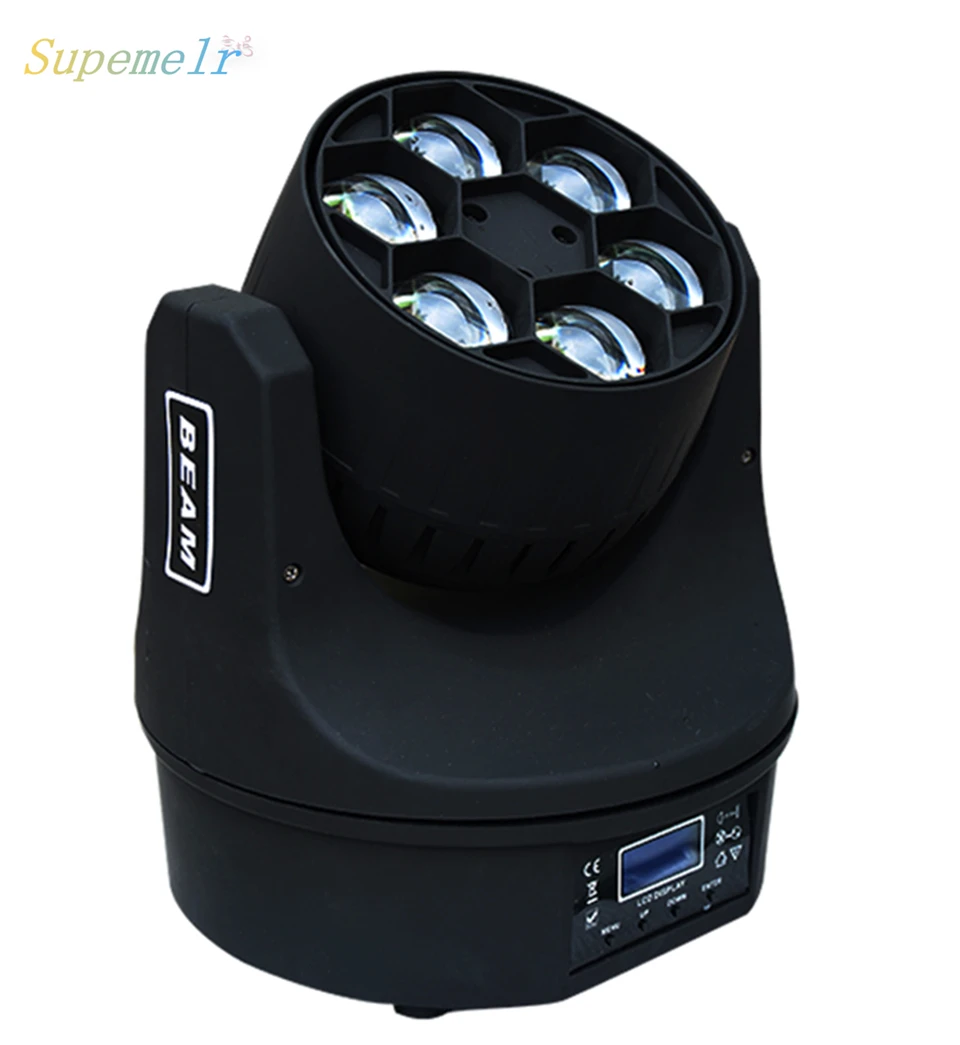 2pcsc LED Mini Bee Eye Led движущаяся головка светового луча эффект 6x15 Вт dj RGBW 4в1