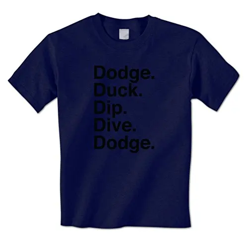 Dodge Утка Dip Погружения и Dodge-Смешно Dodgeball Цитата Стратегии Мужская Футболка |
