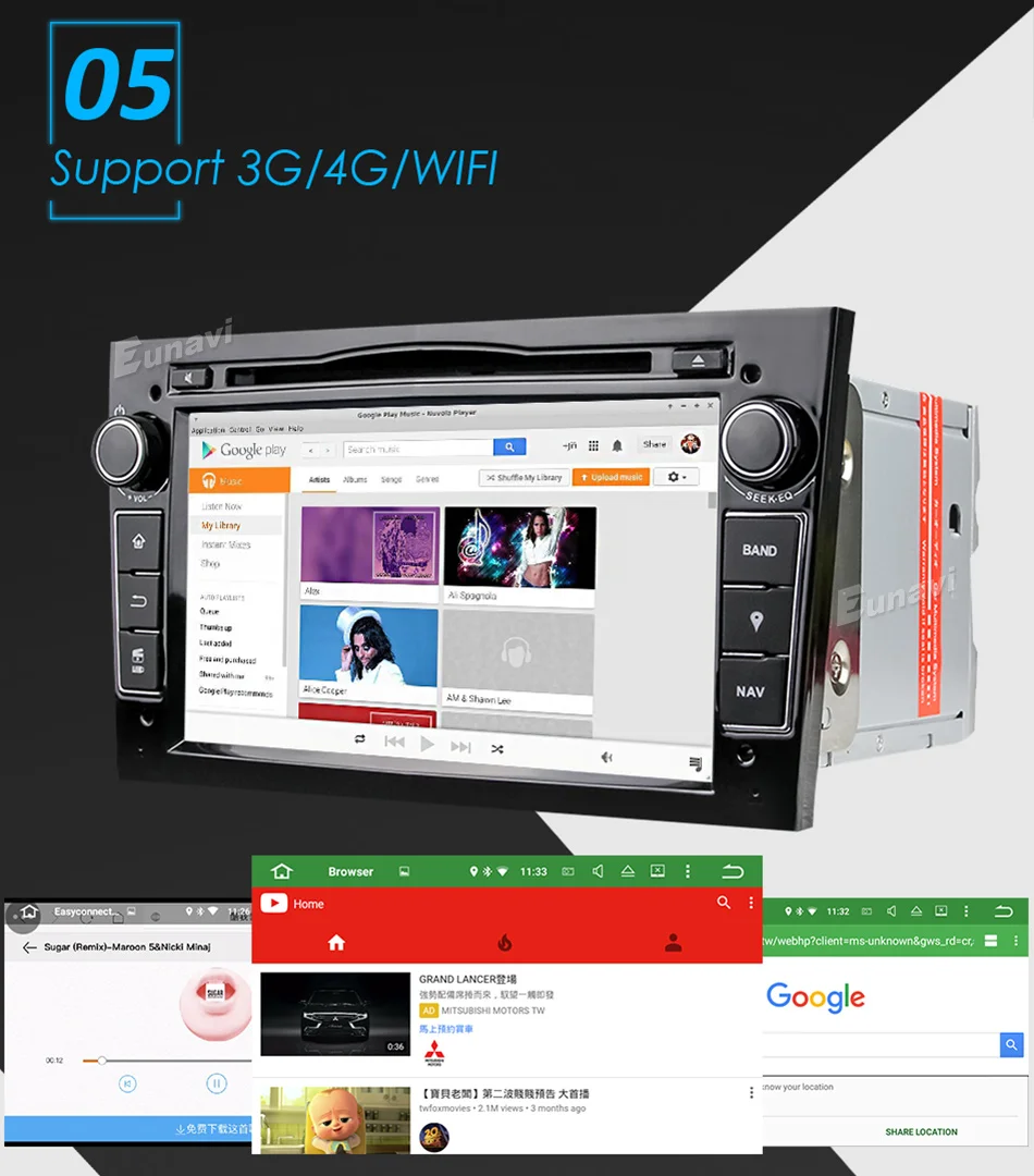 Eunavi HD 1024*600 Восьмиядерный 2 Din Android 9,0 автомобильный dvd-плеер для Opel Corsa Vectra CD Meriva Vivaro Tigra Signum радио gps Navi