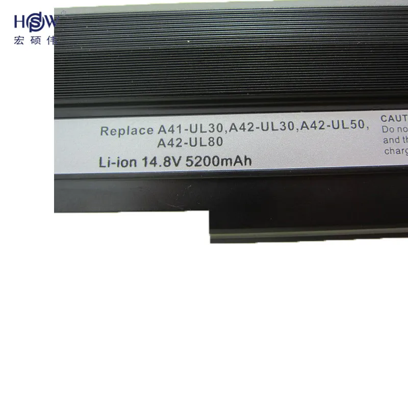 HSW 8 ячеек 5200 мАч Новая аккумуляторная батарея для ноутбука A42 UL30 UL50 Asus UL30A UL80 bateria