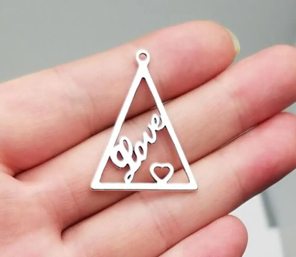 15 шт./партия, подвески в виде сердца, 26x34 мм