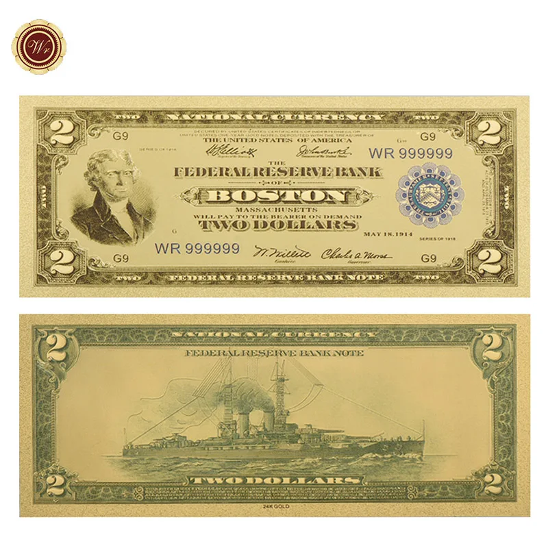 WR 1918 год 24 k Золотая банкнота красочные 999 9 фольга мировые купюры художественные