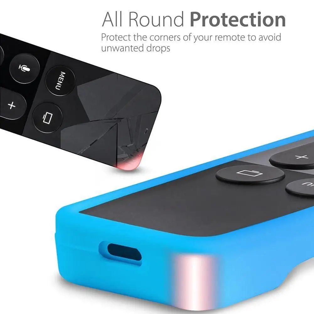 Силиконовый защитный чехол с ремешком для Apple TV 4 го поколения пульта