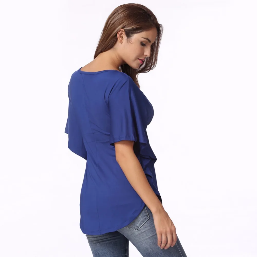 Женская футболка с V образным вырезом рукавом летучая мышь|plus size t shirt|fashion shirt woment