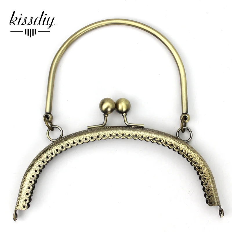 KISSDIY 3 шт./лот 16,5 см винтажная металлическая рамка для кошелька Античная бронзовая серебряная застежка для рукоделия аксессуары для сумок