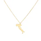 Ожерелье с кулоном в виде карты с сердечком, ожерелье с кулоном в виде карты из Италии, ювелирные изделия с дизайном карта