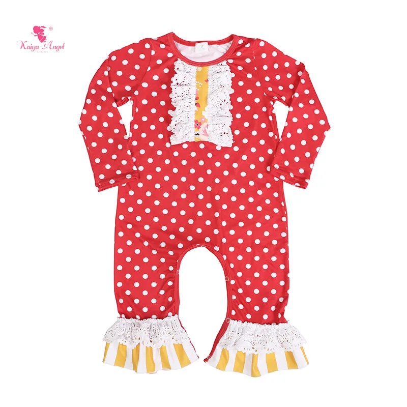 Kaiya Angel/2018 оптовая продажа с фабрики новый дизайн Детский комбинезон красной