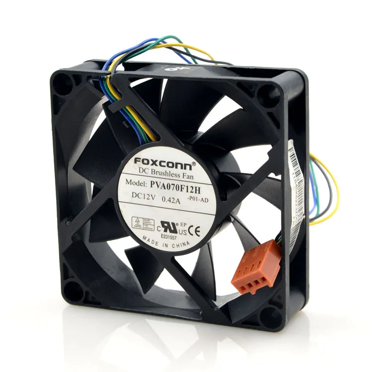 Оригинальный PVA070F12H 12V 0.42A 7CM FOXCONN 7020 70*70*20mm 4 проводной процессор PWM вентилятор|pwm