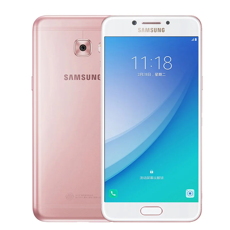 Мобильный телефон samsung Galaxy C5 Pro C5010, 4 Гб ОЗУ, 64 Гб ПЗУ, отпечаток пальца, две sim-карты, 5,2 дюймов, FHD, gps, NFC, 16,0 Мп, камера, 4G, LTE, смартфон - Цвет: Pink