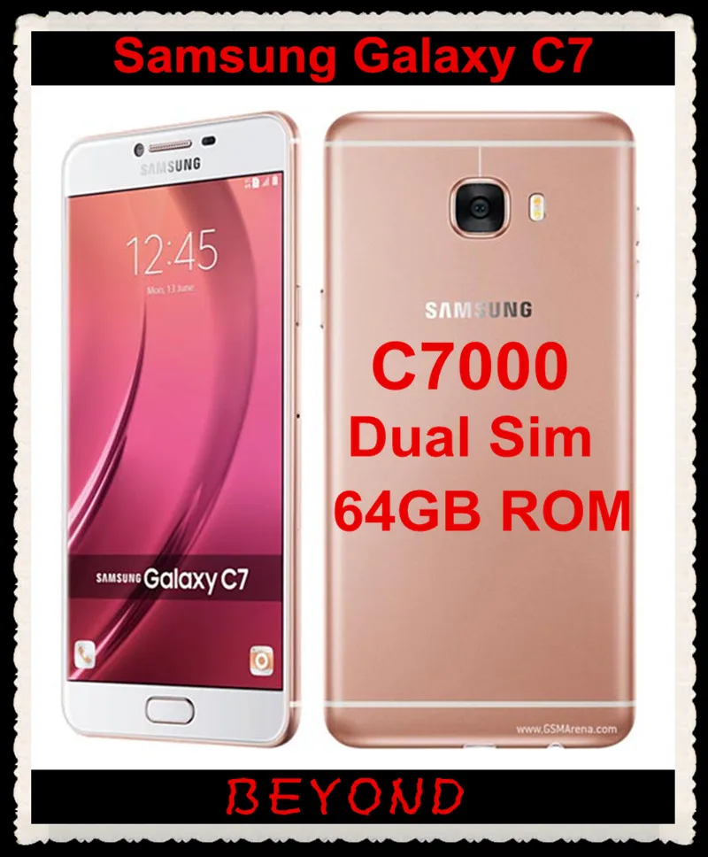 Samsung Galaxy C7 C7000 разблокированный GSM 4G LTE Android мобильный телефон с двумя sim-картами ram 4 Гб rom 64 Гб Octa Core 5," 16 МП 3300 мАч