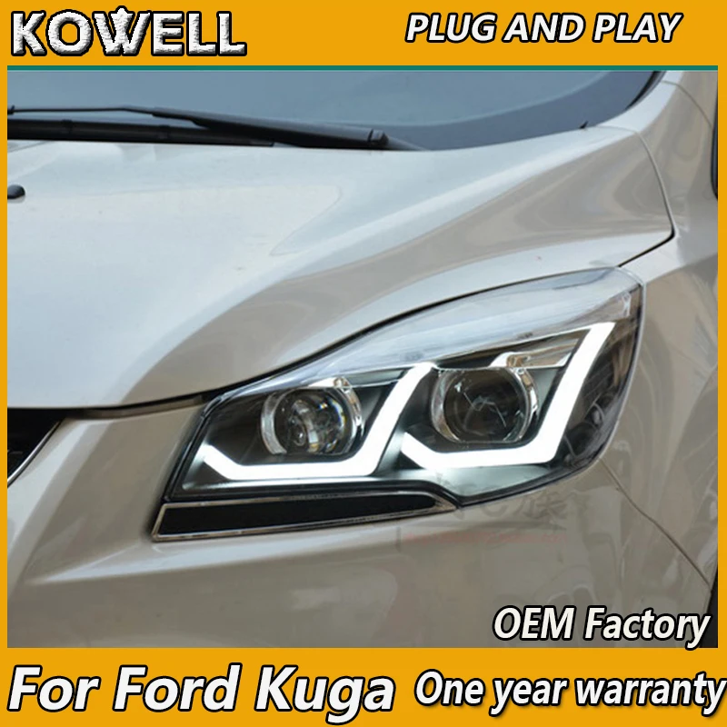 Автостайлинг KOWELL для Ford Kuga фары светодиодный 2013 2014 2015 ДХО линзы двойной луч