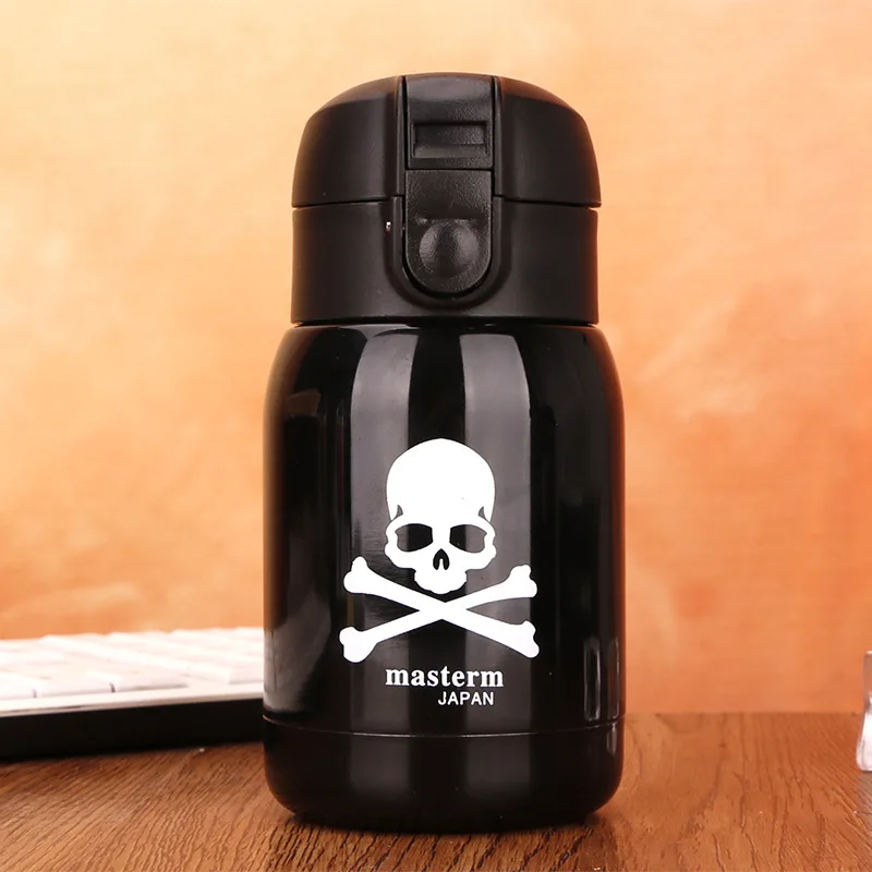 180ML Skull Mini thermos Stainless Steel Vacuum Cup for water bottle light and portable Insulated Tumbler For Car Coffee Mug | Дом и сад