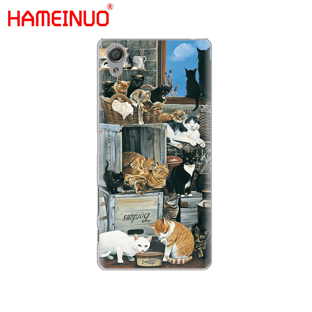 HAMEINUO кошки и библиотека Дерево чехол для телефона sony xperia C6 XA1 XA2 XA ULTRA X XP L1 L2 compact