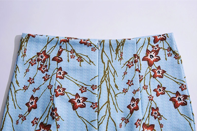 Bodycon Midi Skirt 2018 New Summer Fashion Women High Waist Flower Print Slim Pencil Plus Size S-5XL Saia Faldas Mujer | Женская одежда
