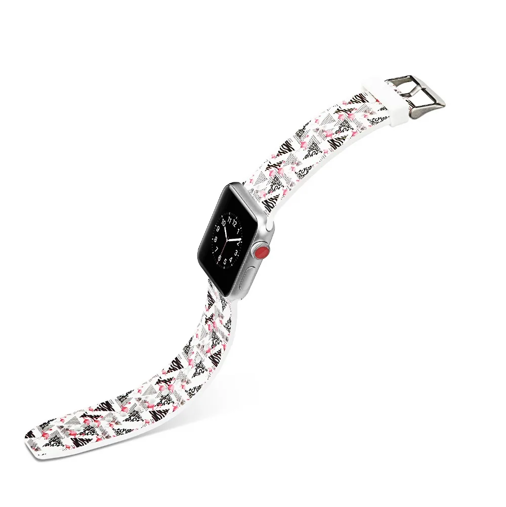 Camouflage flowers print Colorful Silicone Replacement Sport Band For Apple Watch Series1234 Strap iWatch Sports Edition | Наручные часы