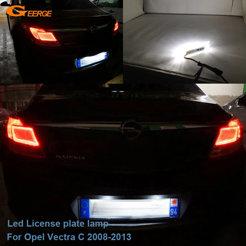Для Opel Vectra C 2008-2013 только салон(не караван) Отличный ультра яркий светодиодный светильник номерного знака без ошибки OBC