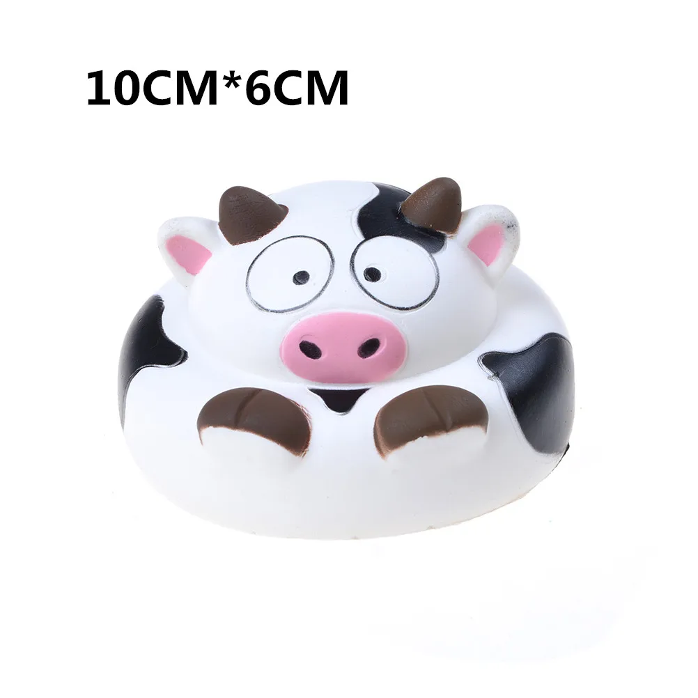 Cartoon Milk Cow 10 см kawaii мягкий ароматизированный мягкий медленно поднимающийся мороженое игрушка-антистресс Забавные игрушки Ключи Подвеска для сотового телефона милый кальян хлеб - Цвет: Cartoon Milk Cow