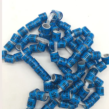 blue 100 шт. кольцо для ног голубя с сережками качество прочное кольцо для птиц кольцо для ног фазана многоцветные инструменты для птиц - Цвет: blue