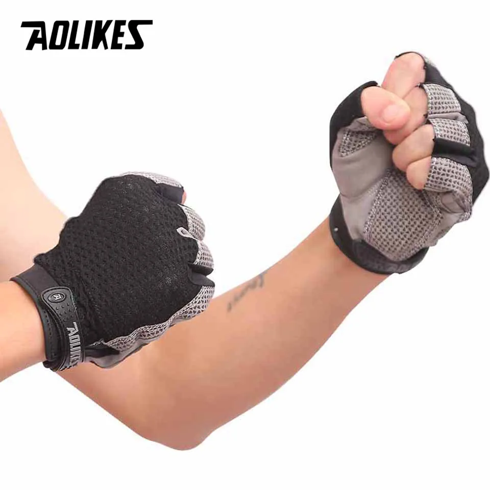 AOLIKES, 1 пара, для тренажерного зала, бодибилдинга, тренировок, спорта, фитнеса, тяжелой атлетики, перчатки для мужчин и женщин, на заказ, для фитнеса, тренировок